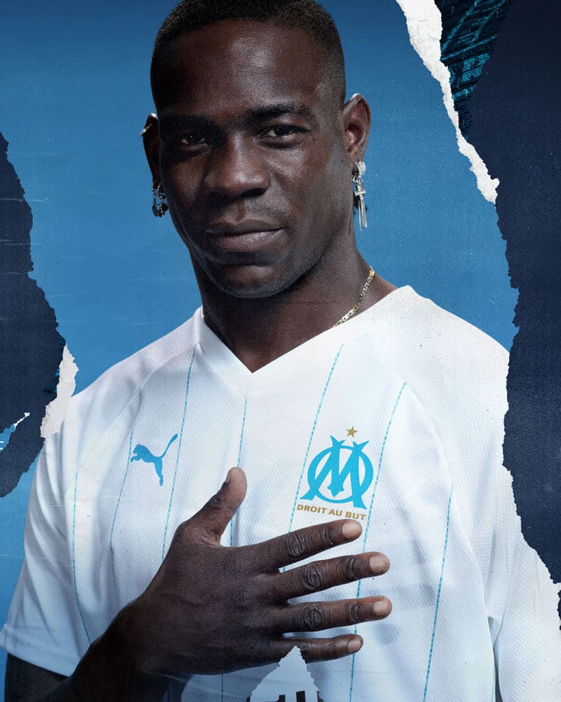 Olympique de Marseille home kit 2019/20, 120 year anniversary mario balotelli