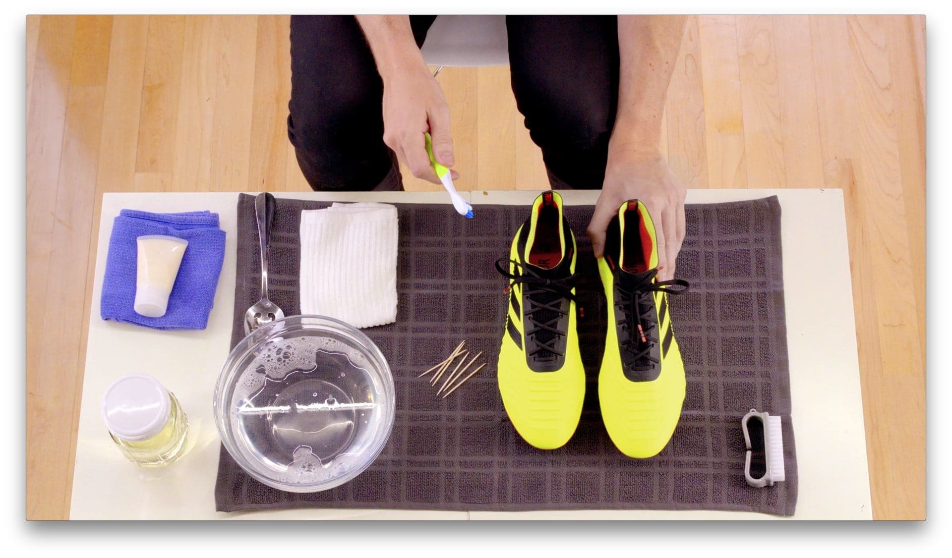 washing soccer cleats