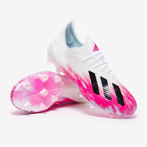 pink and white adidas x