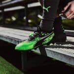 Puma One 19.1 FG/AG - Green Gecko/Puma Black/Charcoal Grey image 2