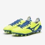 Mizuno Morelia Neo II Made In Japan FG - Safety Yellow/True Blue image 3