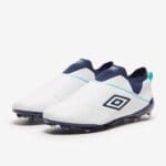 Umbro Medusæ III Elite FG - White/Medieval Blue/Blue Radiance image 3