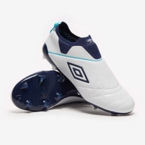 Umbro Medusæ III Elite FG - White/Medieval Blue/Blue Radiance image 1