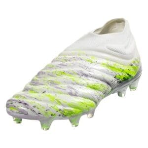 adidas Copa 20+ FG Firm Ground Soccer Cleat - WhiteCore BlackSignal Green